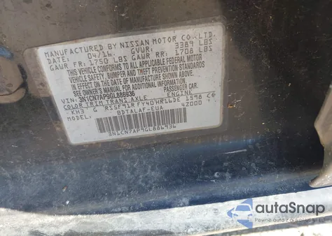 2016 Nissan Versa 1.6 S from USA, damaged, VIN 3N1CN7AP9GL886936